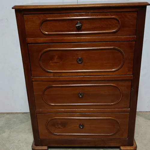 Cassettiera classica in legno a 4 cassetti